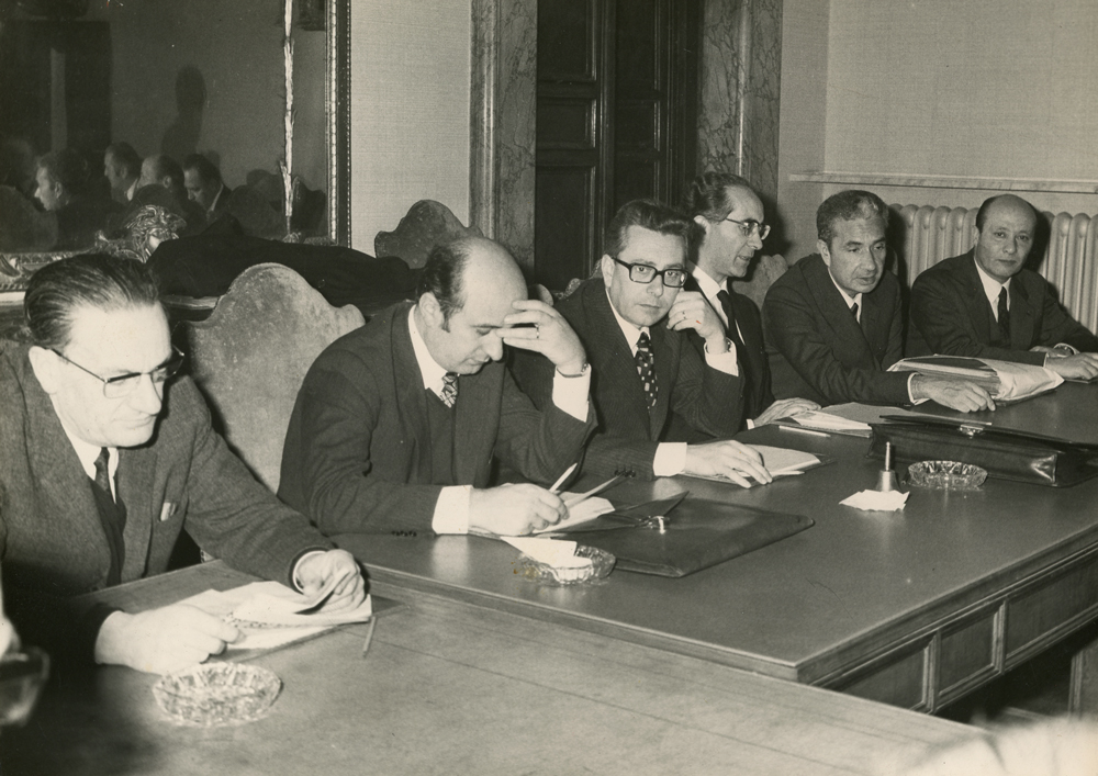 Con Benigno Zaccagnini, Ciriaco De Mita, Arnaldo Forlani ed Emilio Colombo